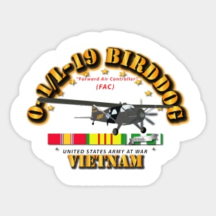 L19 Bird Dog w VN Svc Ribbons Sticker